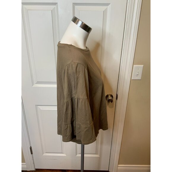 Johnny Was Calme Green Boxy Cropped T-Shirt, Size Small - Picture 2 of 5